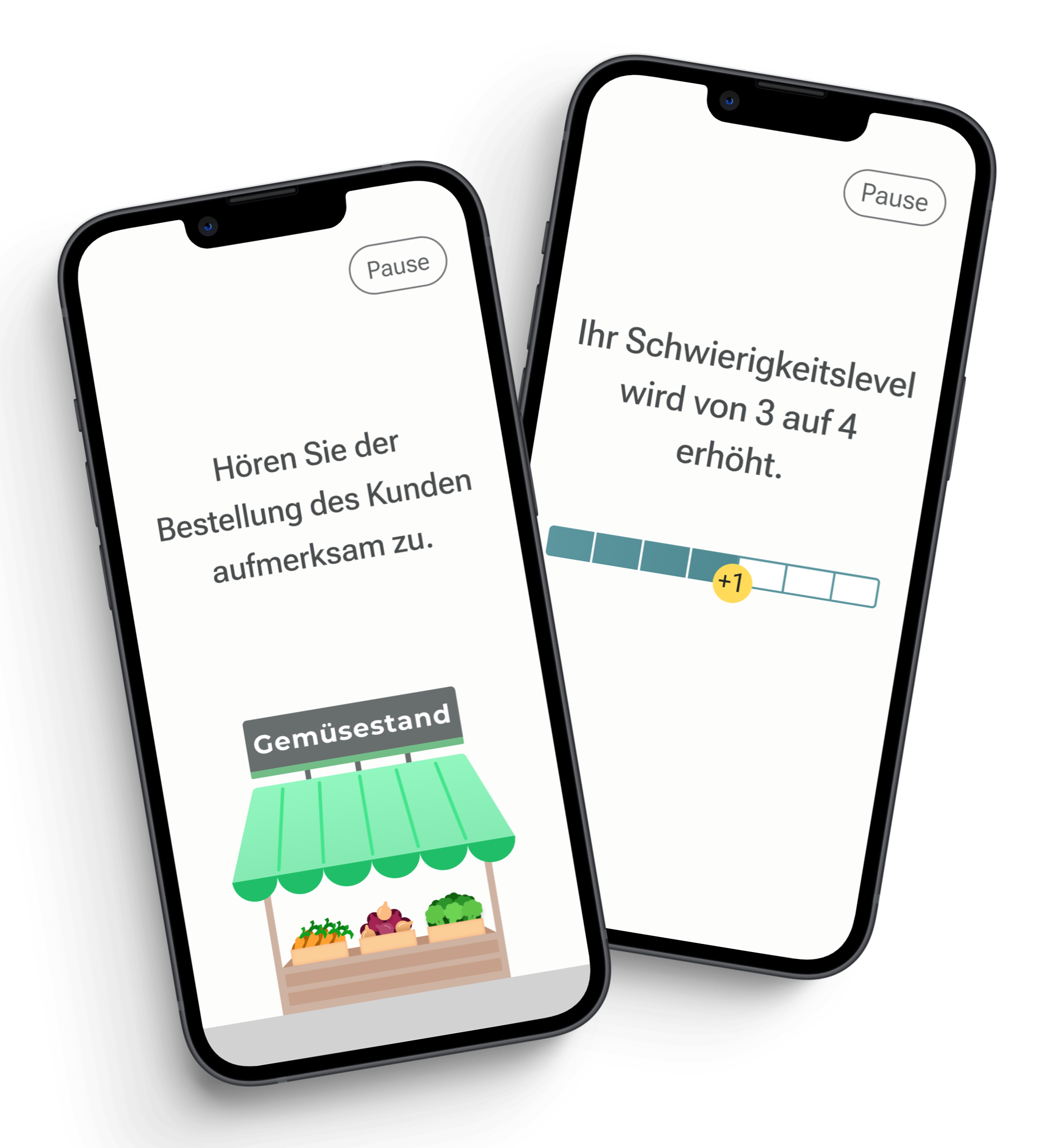 Cogthera App auf zwei iPhones